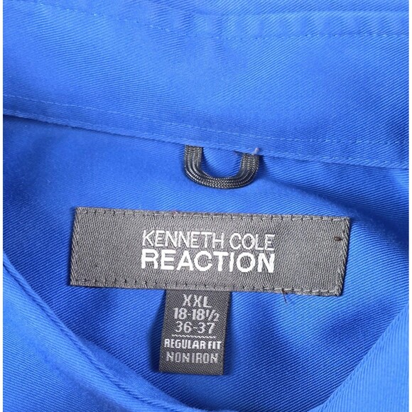 Kenneth Cole Reaction No Iron Royal Blue Large 18-18.5 36/37 - Picture 3 of 6
